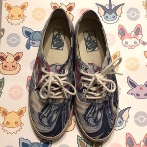 Blue and Pink Tye-Dye Vans